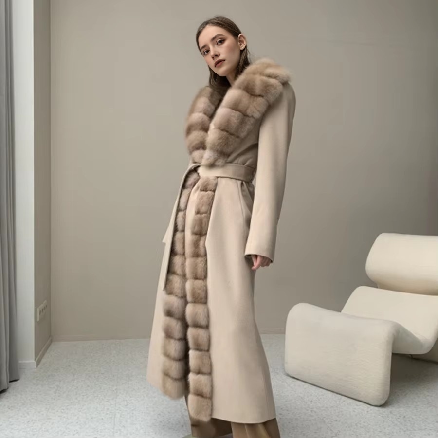 Wool Blend Coat - Kışlık Yeni Kaşmir Yünlü Kaban Doğal