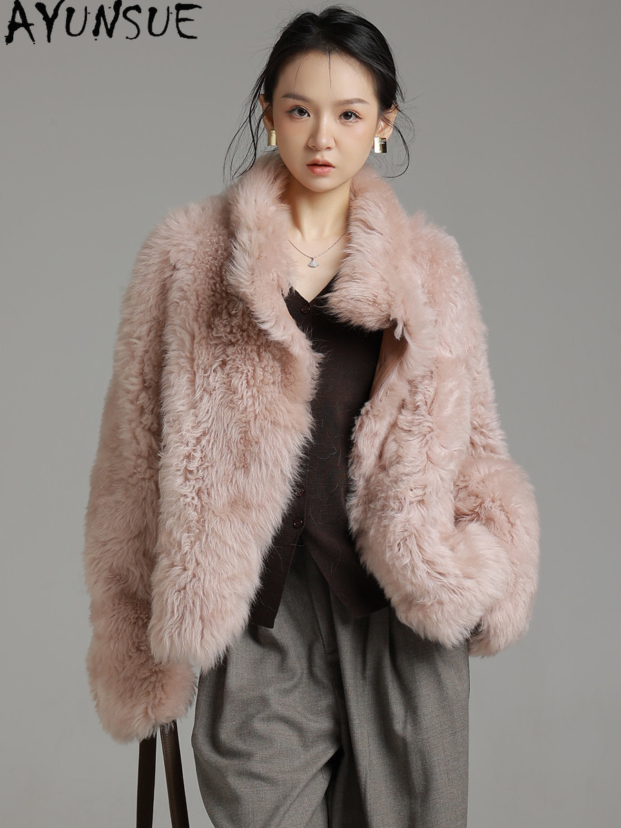 Wool Blend Coat - AYUNSUE Doğal Toskana Koyun Derisi Kürk