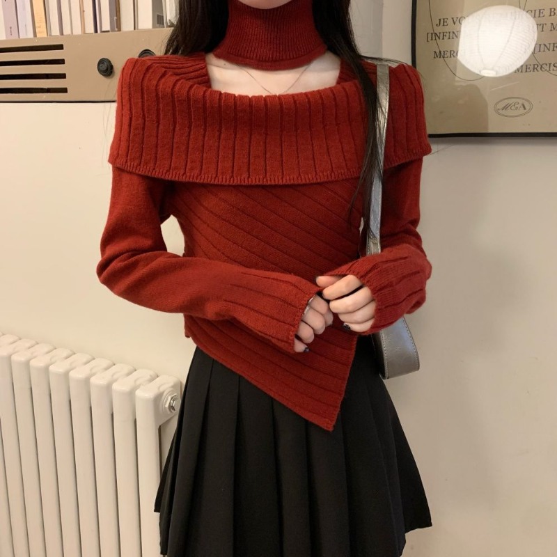 Winter Clothing Offer - Kısa Kadın Kazakları Noel Gençlik Giyimleri
