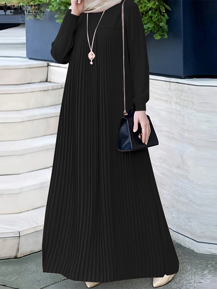 Winter Clothing Trends 2025 - 2025ZANZEA Müslüman Abaya Başörtüsü Elbise Kadınlar