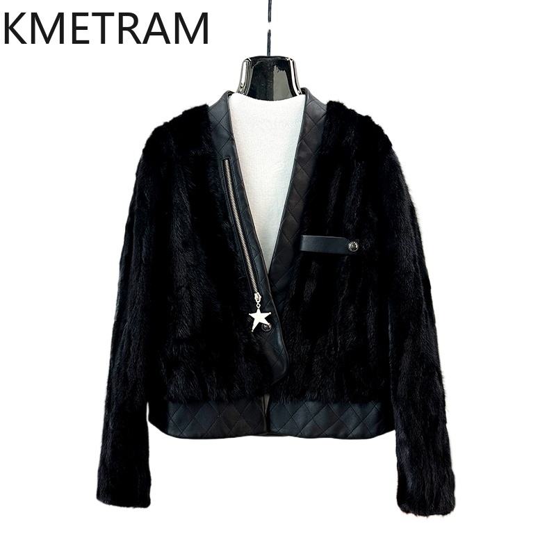 Winter Clothing Trends 2025 - %100 Doğal Vizon Kürk Ceket Kadın