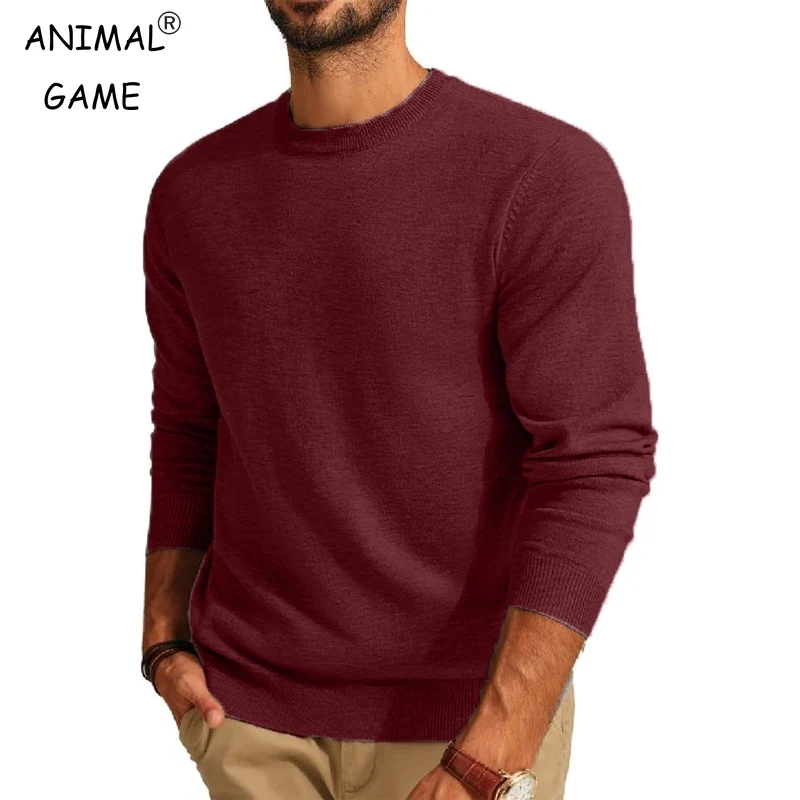 Wool Blend Coat - Erkek Uzun Kollu Kazak Bisiklet Yaka