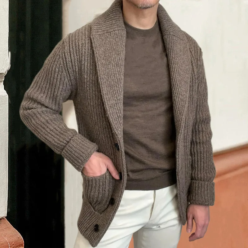 Erkek Kazak Hırka Yaka Uzun Ko - Wool Blend Coat incelemesi ve fiyatı