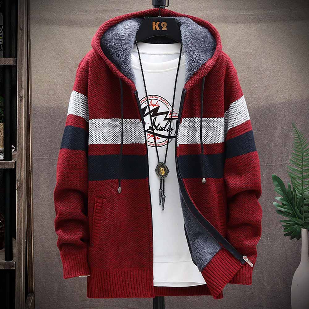 Erkek Çizgili Kazak Ceket Kalı - Wool Blend Coat incelemesi ve fiyatı