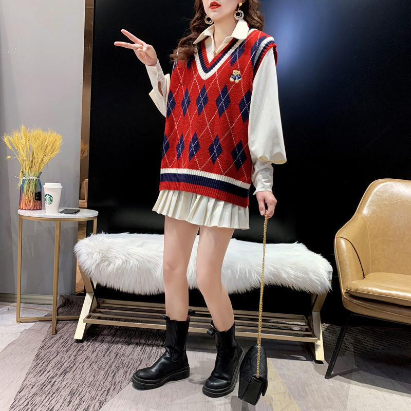 Kadınlar İçin Kırmızı Örgü Yel - Winter Clothing Offer incelemesi ve fiyatı