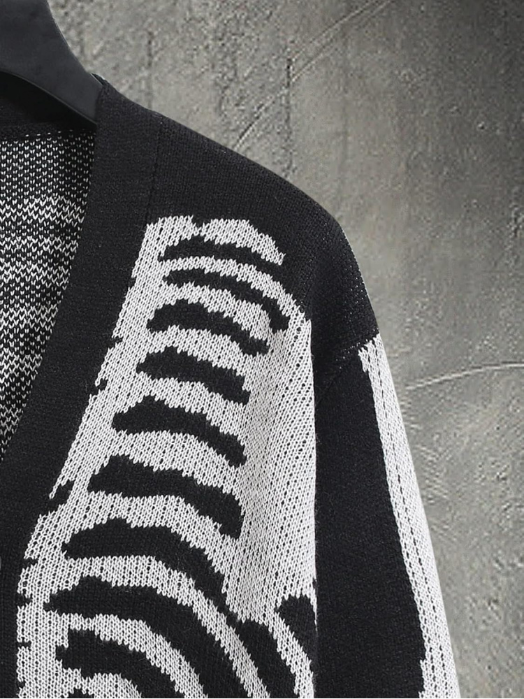 Erkek İskelet Desenli Hırka Ka - Wool Blend Coat incelemesi ve fiyatı