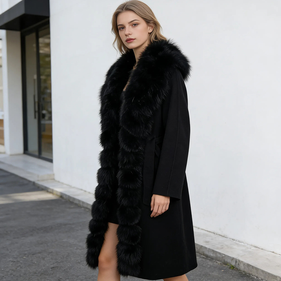 Kadınlar için kış ceket yün ka - Wool Blend Coat incelemesi ve fiyatı