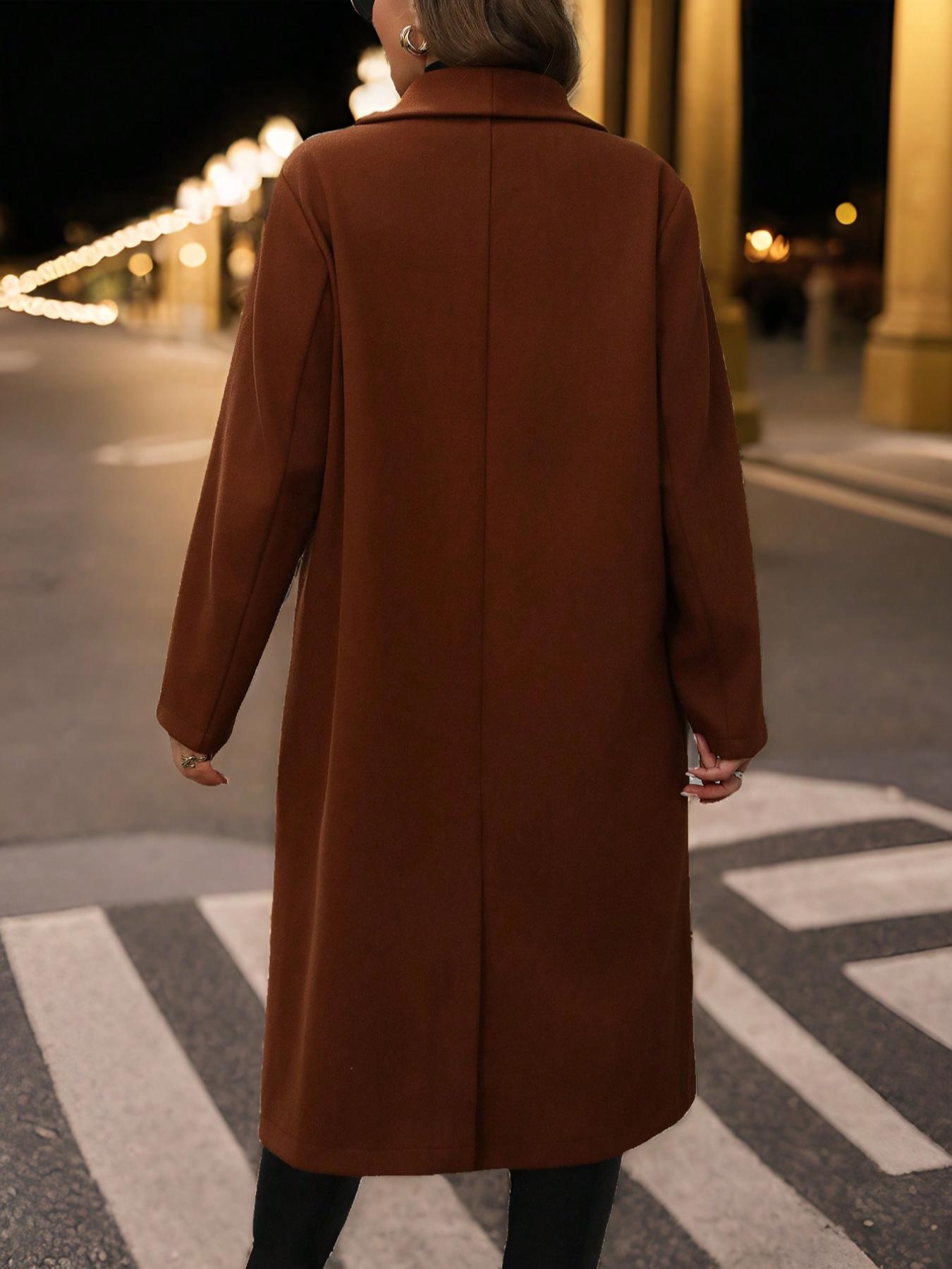 Karamel Kahverengi Orta Boy Ya - Wool Blend Coat incelemesi ve fiyatı
