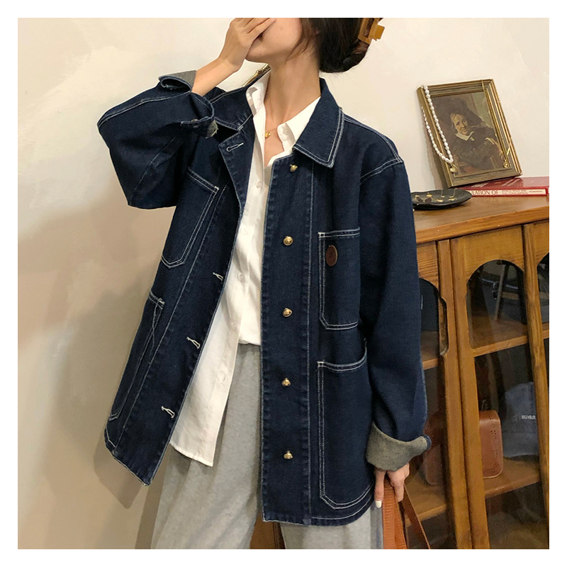 Koyu Mavi Denim Ceket Kadın İl - Winter Clothing For Sale incelemesi ve fiyatı