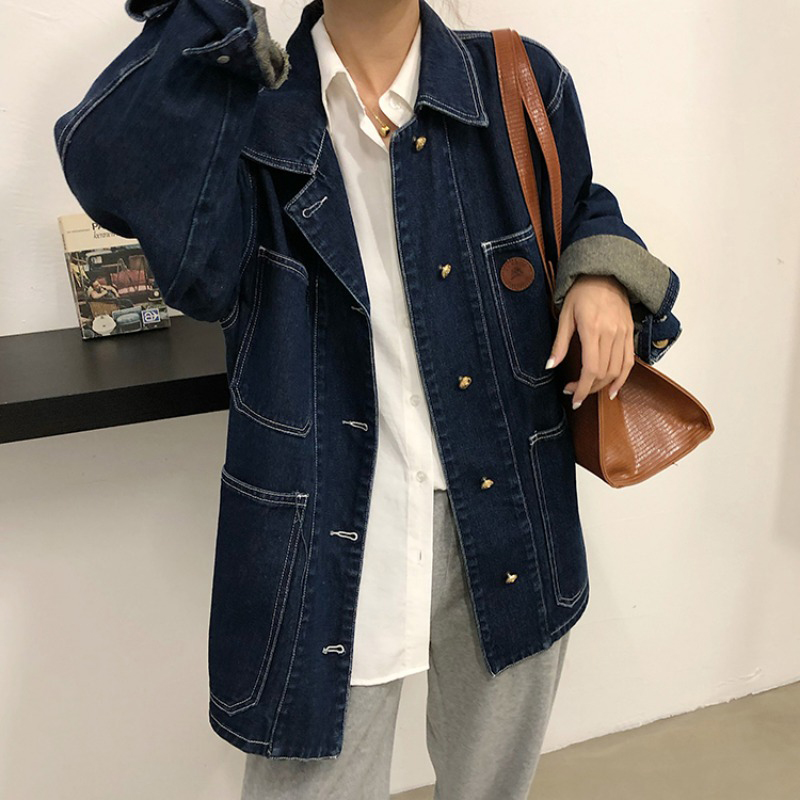 Koyu Mavi Denim Ceket Kadın İl - Winter Clothing For Sale incelemesi ve fiyatı